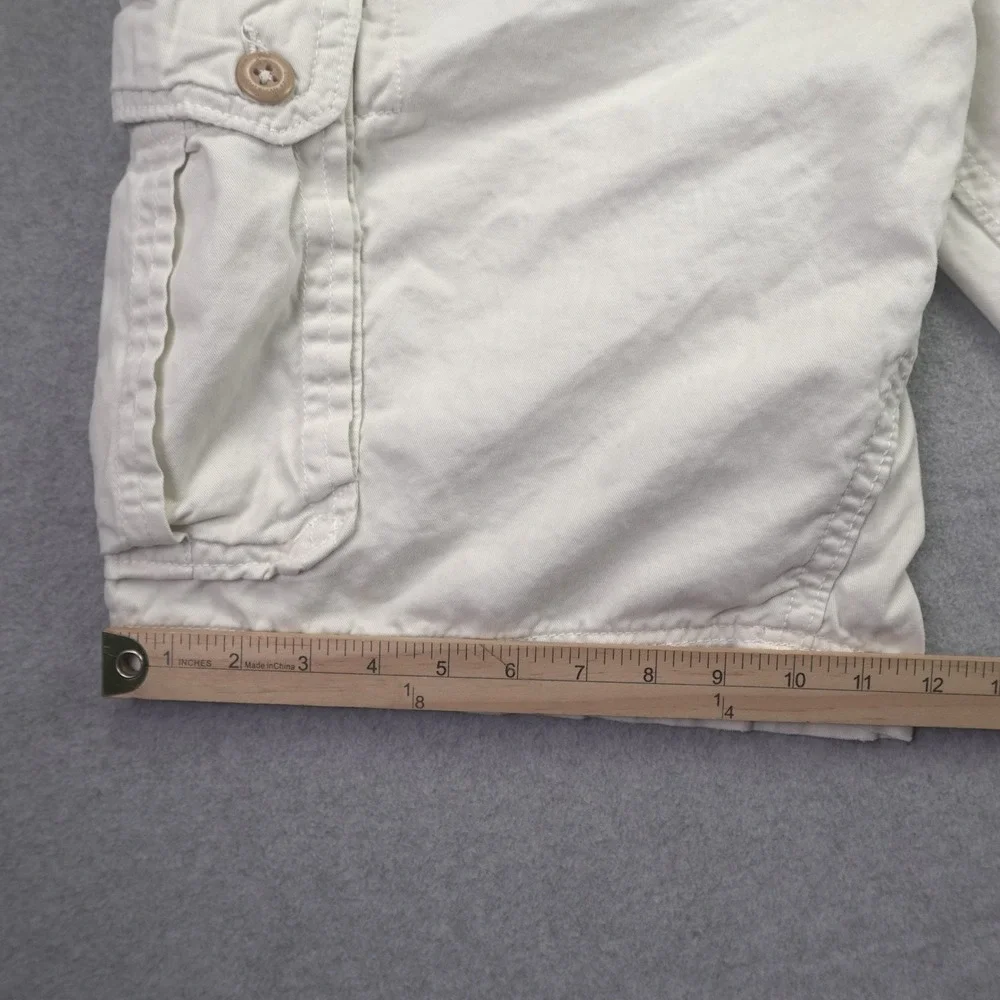 American Eagle Shorts Mens 42 Off-White Cargo Longer Length Cotton Utility
